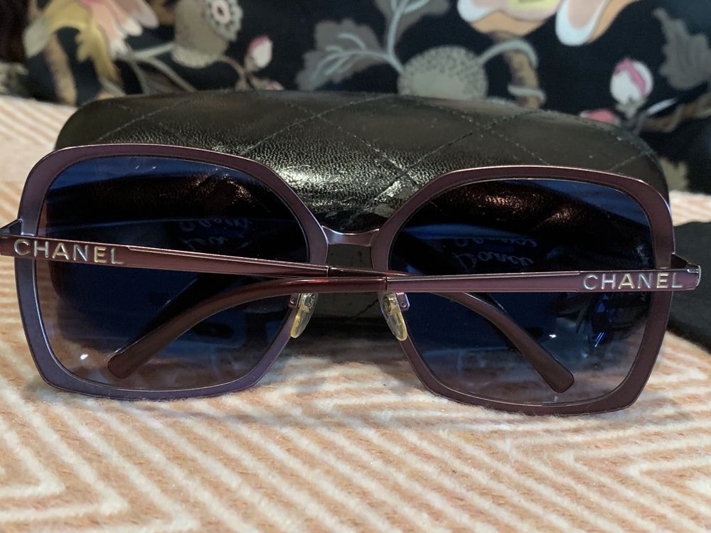 CHANEL-оригинални дамски слънчеви очила, цвят бордо