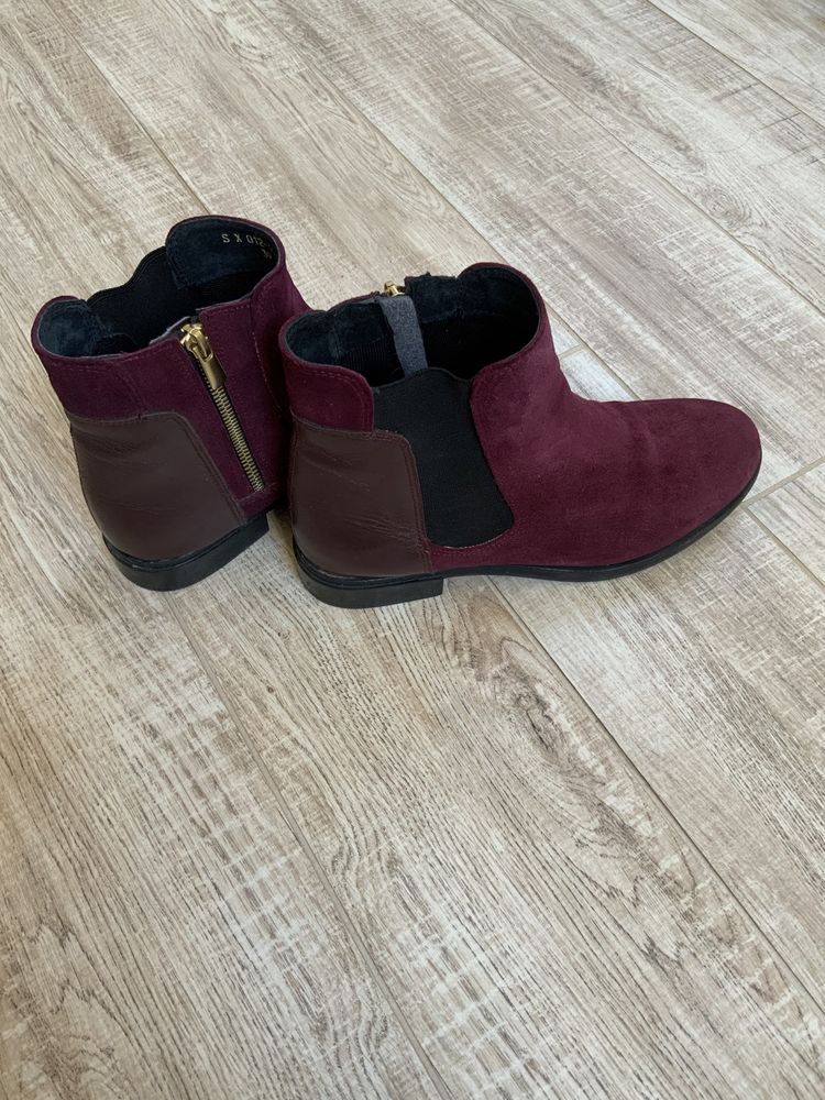 Botine bordo, mărimea 38