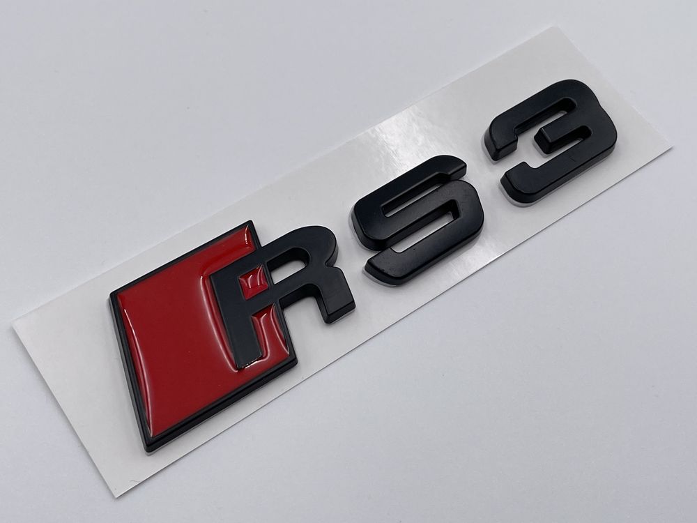 Emblema Audi RS3 spate negru metal