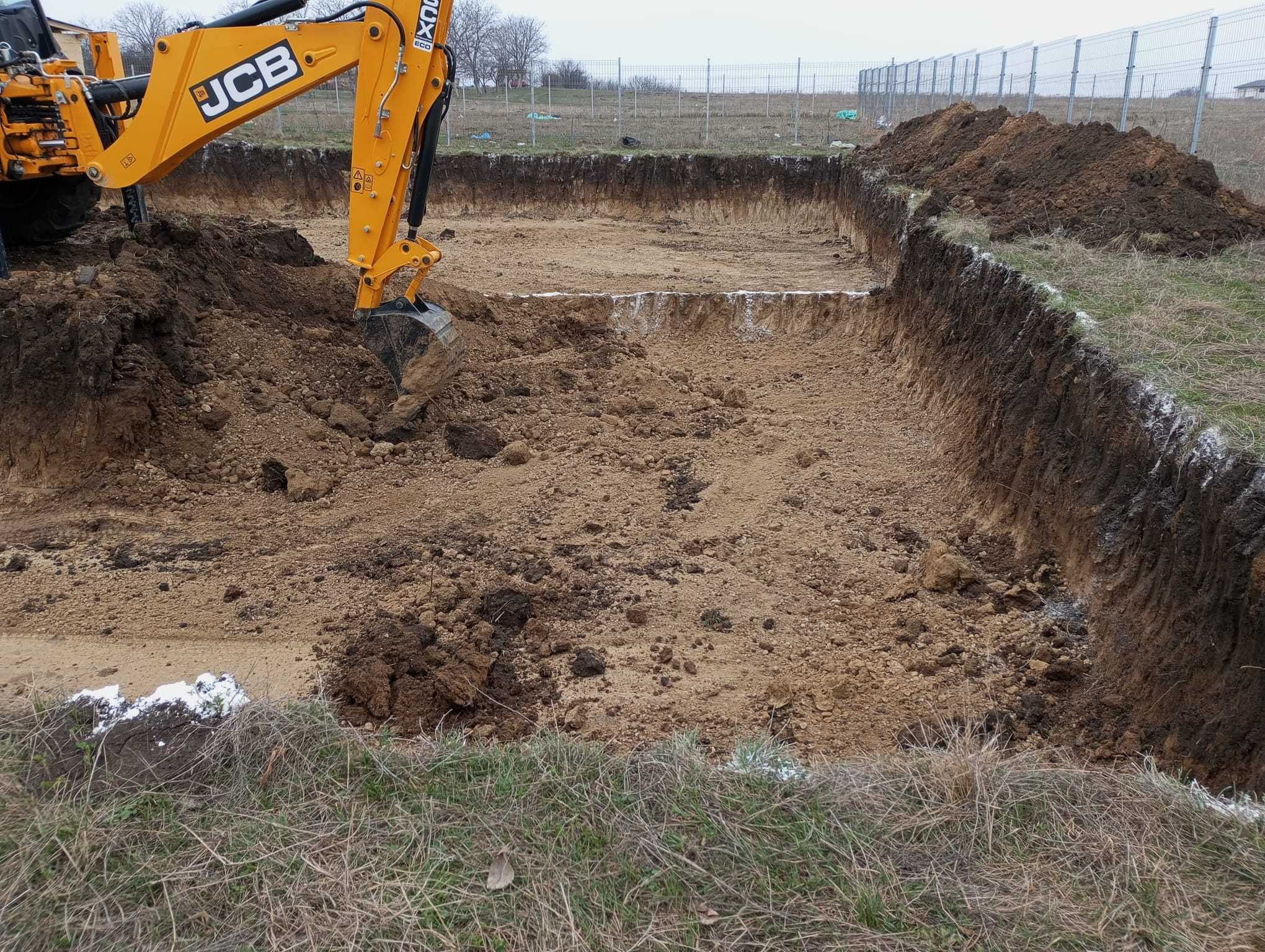 Inchiriem buldo / buldoexcavator pentru sapaturi, santuri, deszapazire