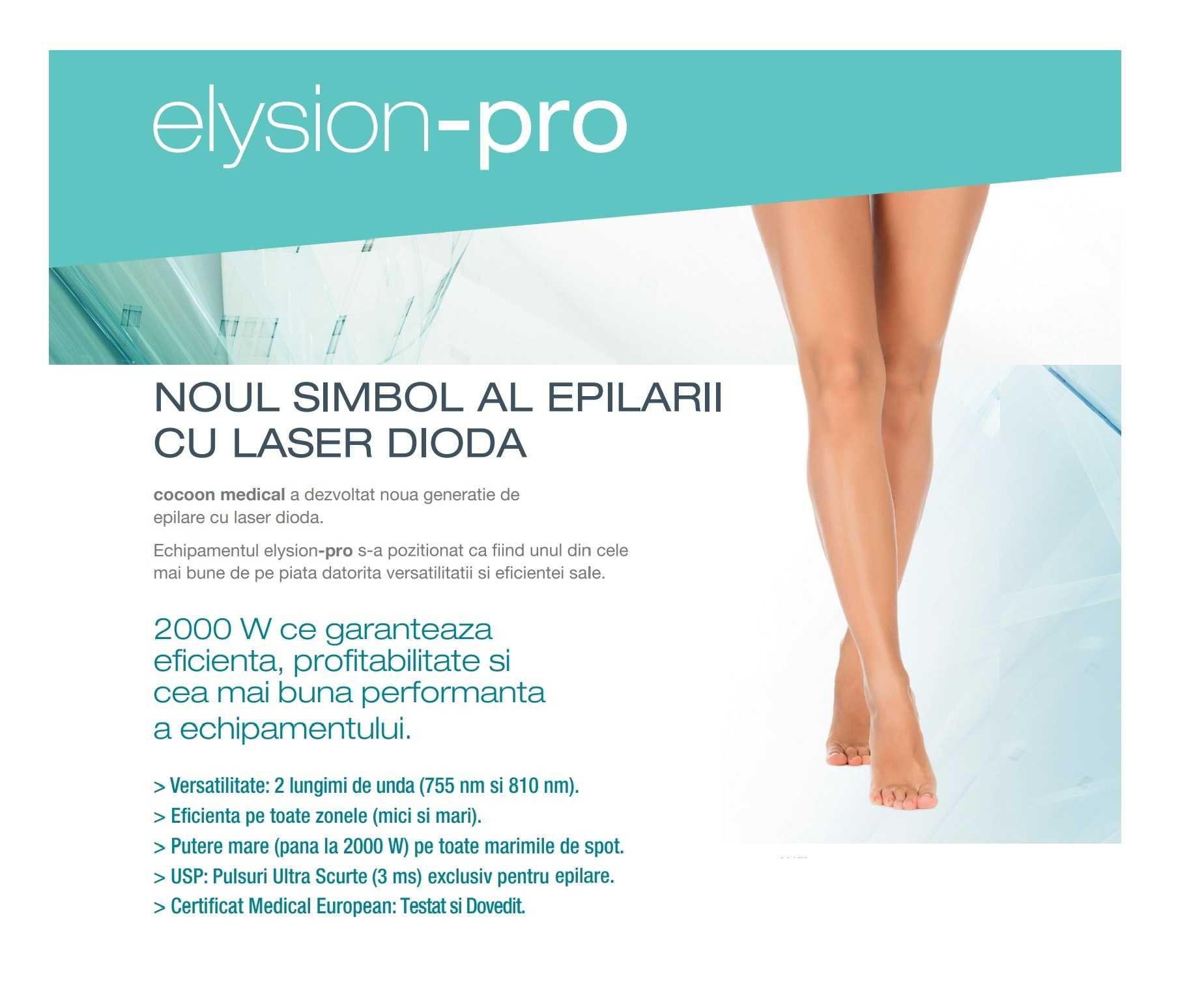 499 Ron Full Body Epilare Definitiva cu Laser Medical Elysion Pro