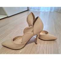 Pantofi stiletto nude marimea 37 toc 10 cm