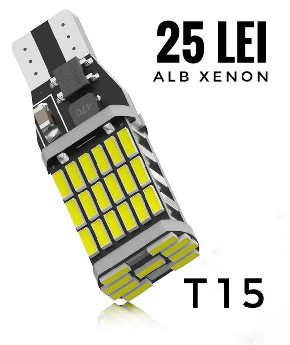LED Auto w5w H1 H4 H7 D2S pozitii, interior, plafoniera, mers inapoi