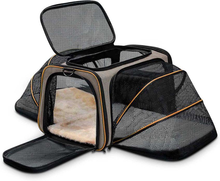 Транспортна Клетка Чанта за Котка Куче- Разтегателна, Вентилирана