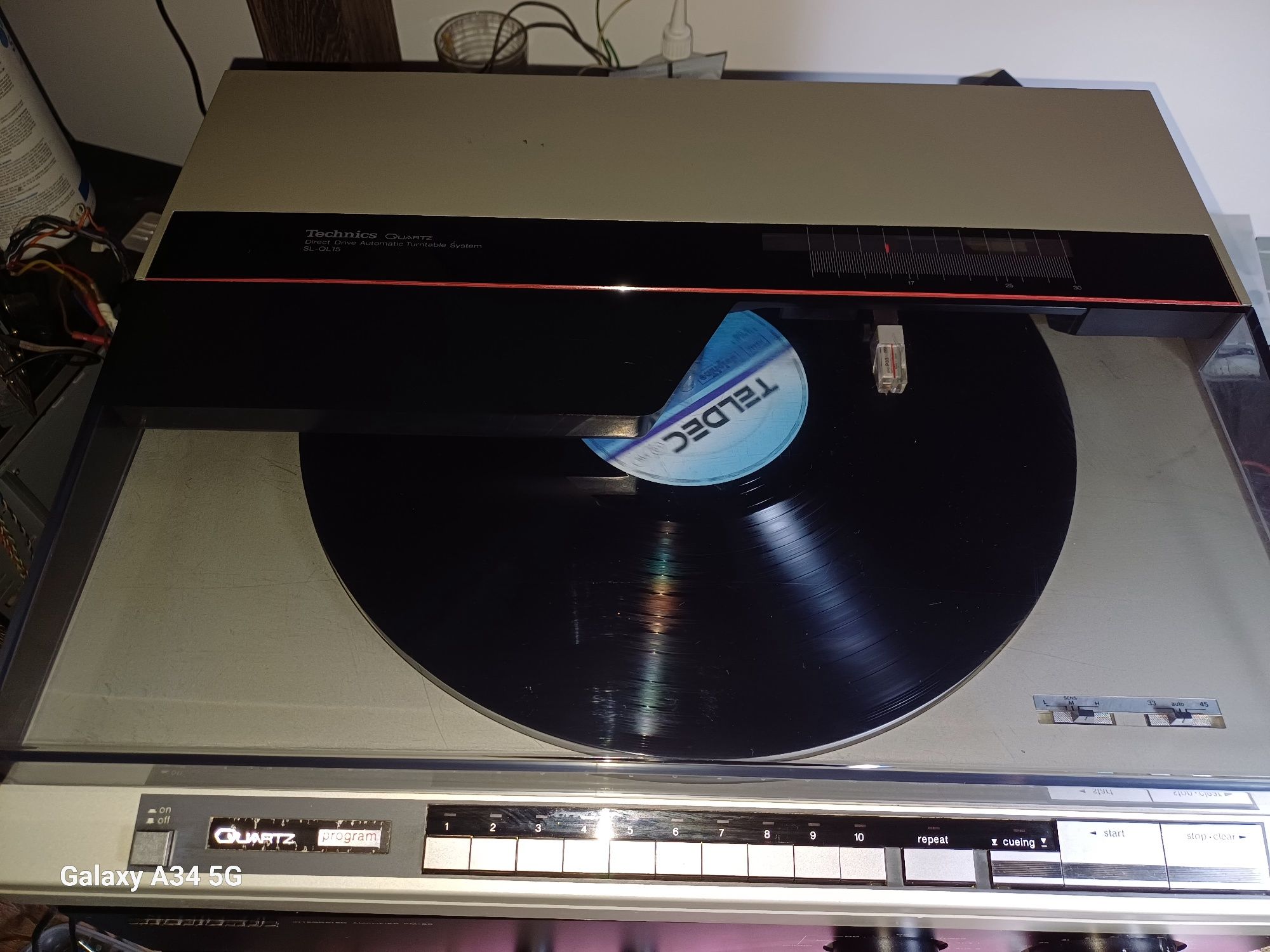 Technics sl QL15 Quartz   pick-up automat linear cu scanare disc