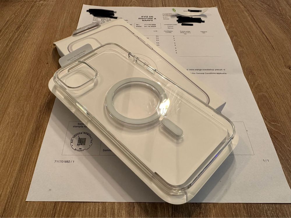 Husa clear case originala Apple Iphone 14 Plus (factura)