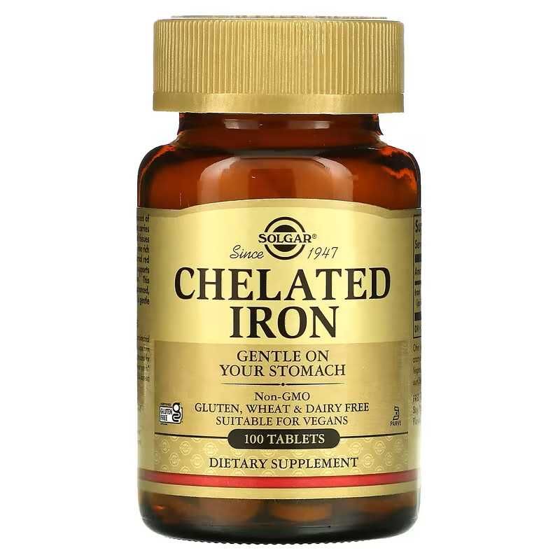 Solgar хелатное железо Gentle Iron  бисглицинат железо