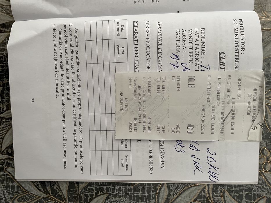 Centrala pe lemne 20 kW Miklos Steel – cu acte și garanție