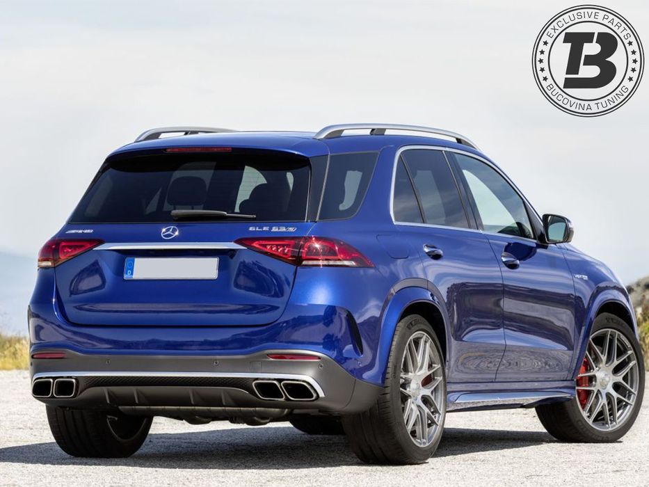 Difuzor Bara Spate cu Ornamente compatibil cu Mercedes GLE SUV W167 AMG