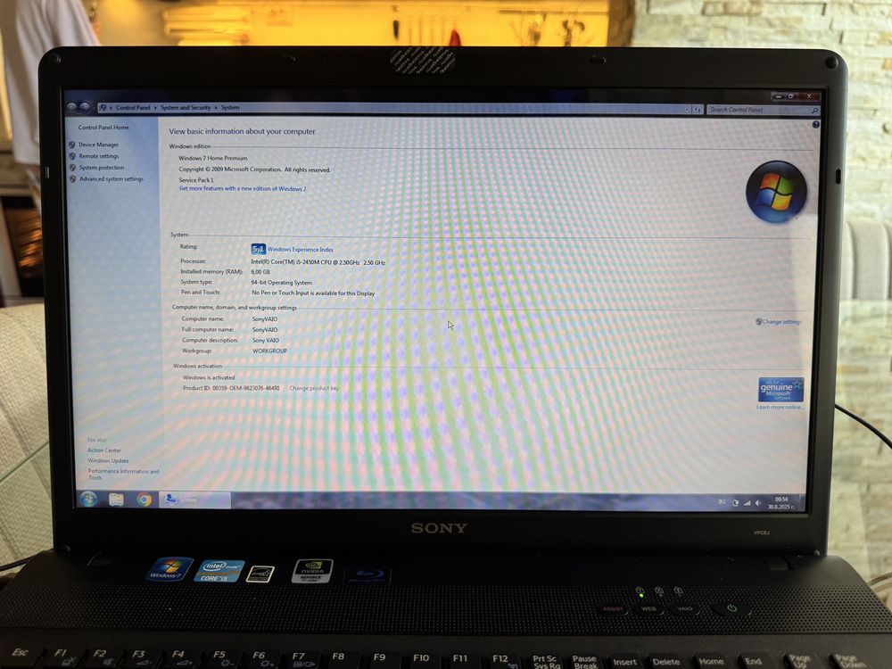 Sony VAIO laptop 17.3”, model VPCEJ3T1E