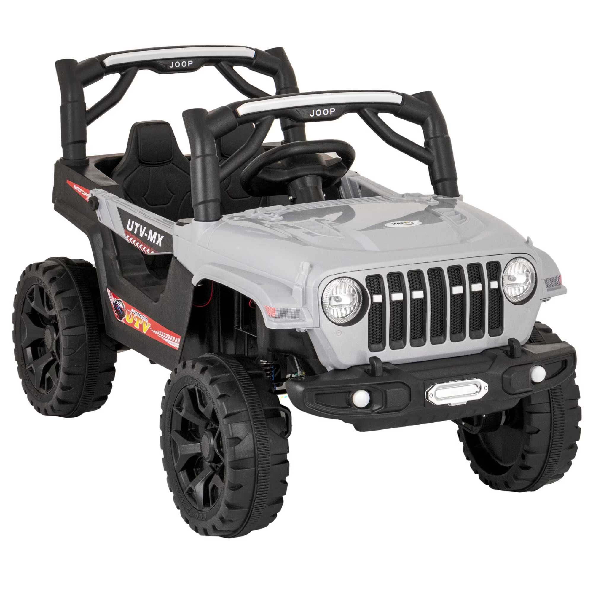 Masinuta electrica Mappy 4x4, cu lumini si sunete, Gri
