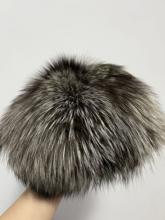 Căciulă blană naturală argintie