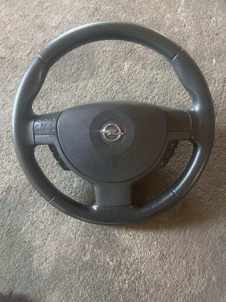Volan piele cu airbag opel corsa c