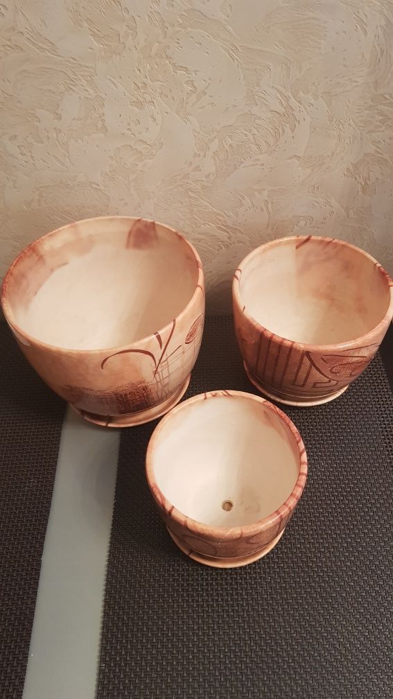 Горшки для цветов (набор) Польша.