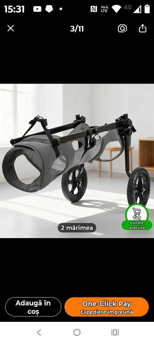 Vând căruț câine XL