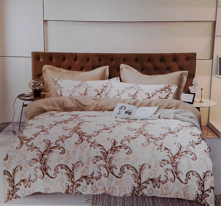 Lenjerie Pat Dublu din Damasc Linear 6 Piese diverse culori si modele