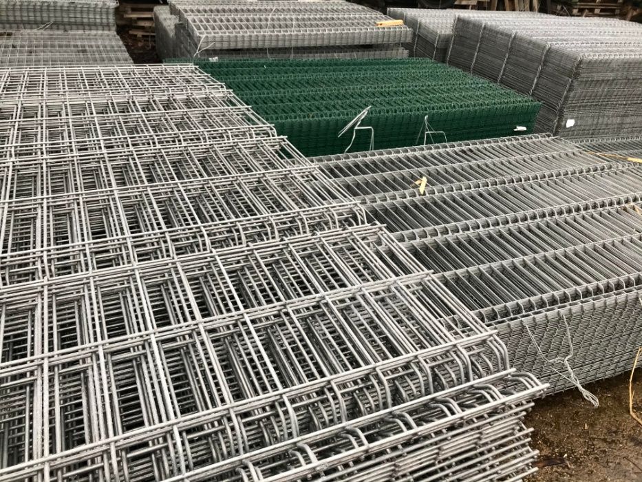 Panou bordurat gard zincat verde plasa impletita