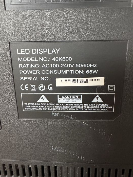 Телевизор Crown 40 инчов Led