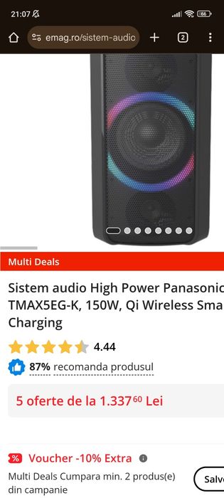 Boxă bluetooth portabilă Panasonic