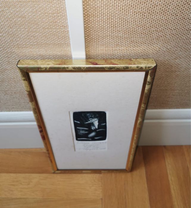 Картина офорт акварел 1988г автор Петър Терзиев известен починал 2бр.