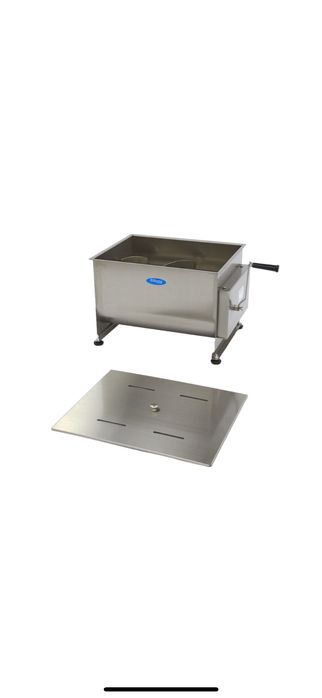 Malaxor profesional de carne, 50 litri, dublu ax, din inox.