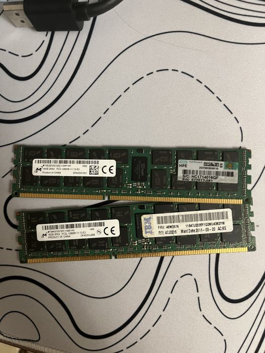 оперативная память HP 16gb ddr3-x2