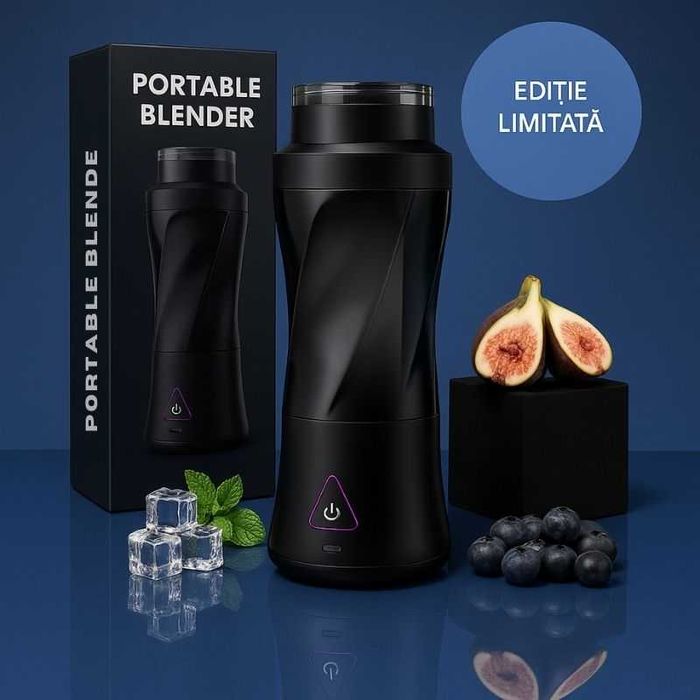Blender Portabil USB – 700 ml, Baterie 6 000 mAh, Garanție 2 Ani