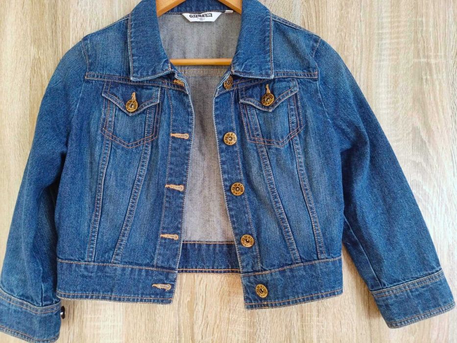 Geaca scurta blugi, maneca 3/4