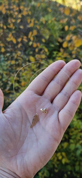 Colier din fir transparent aur 14k