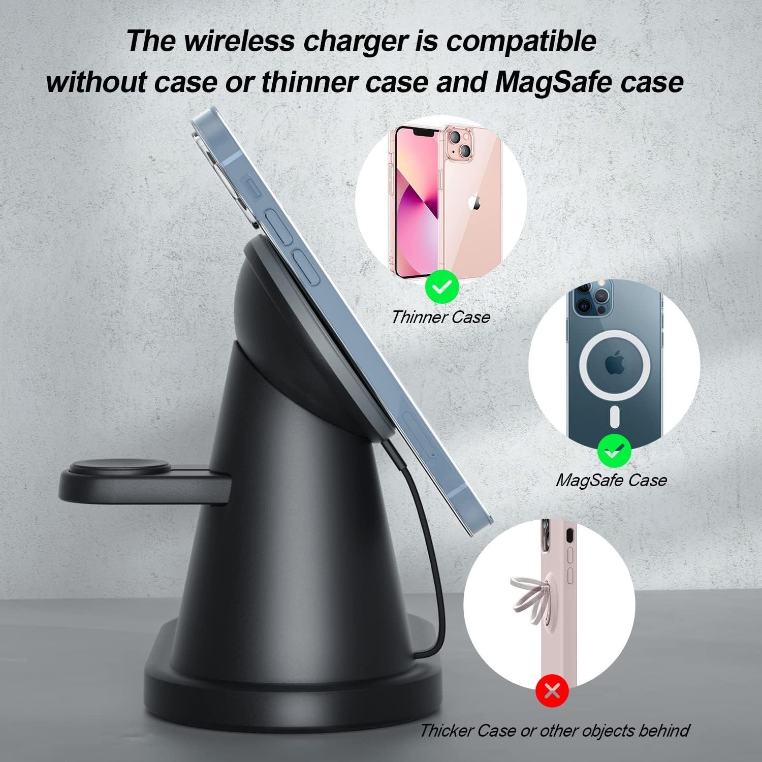 Станция за безжично зареждане с Magsafe за iPhone, iWatch, AirPods