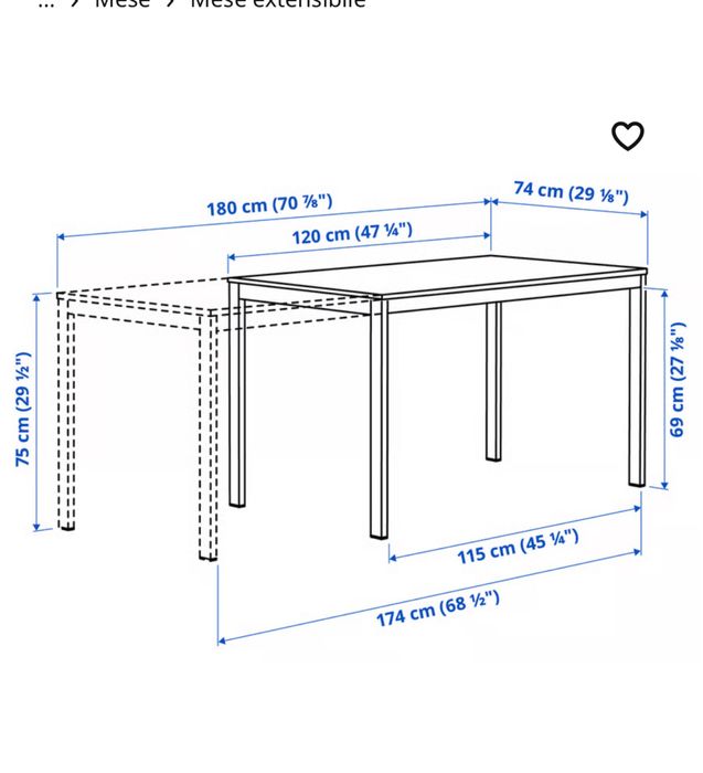 Masă și scaune folosite