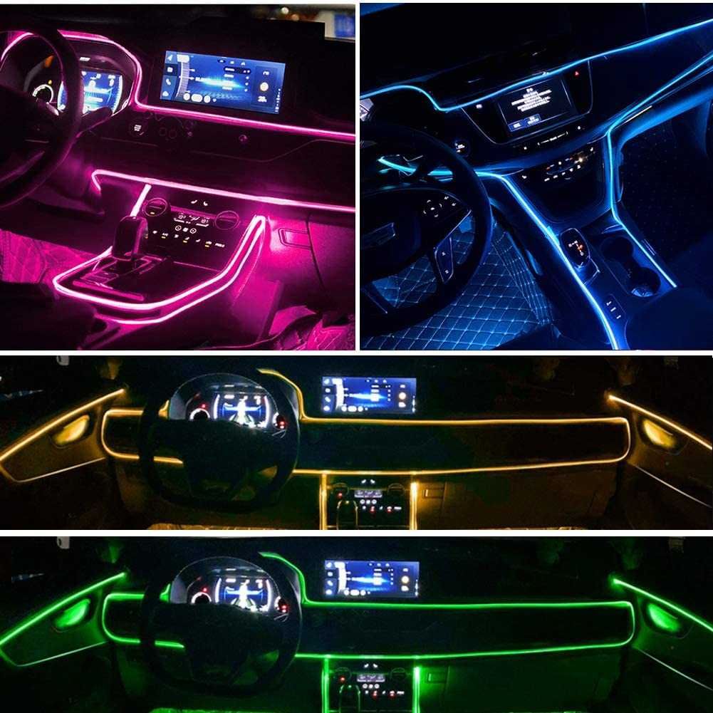 Lumini ambientale auto interior banda led RGB 6m