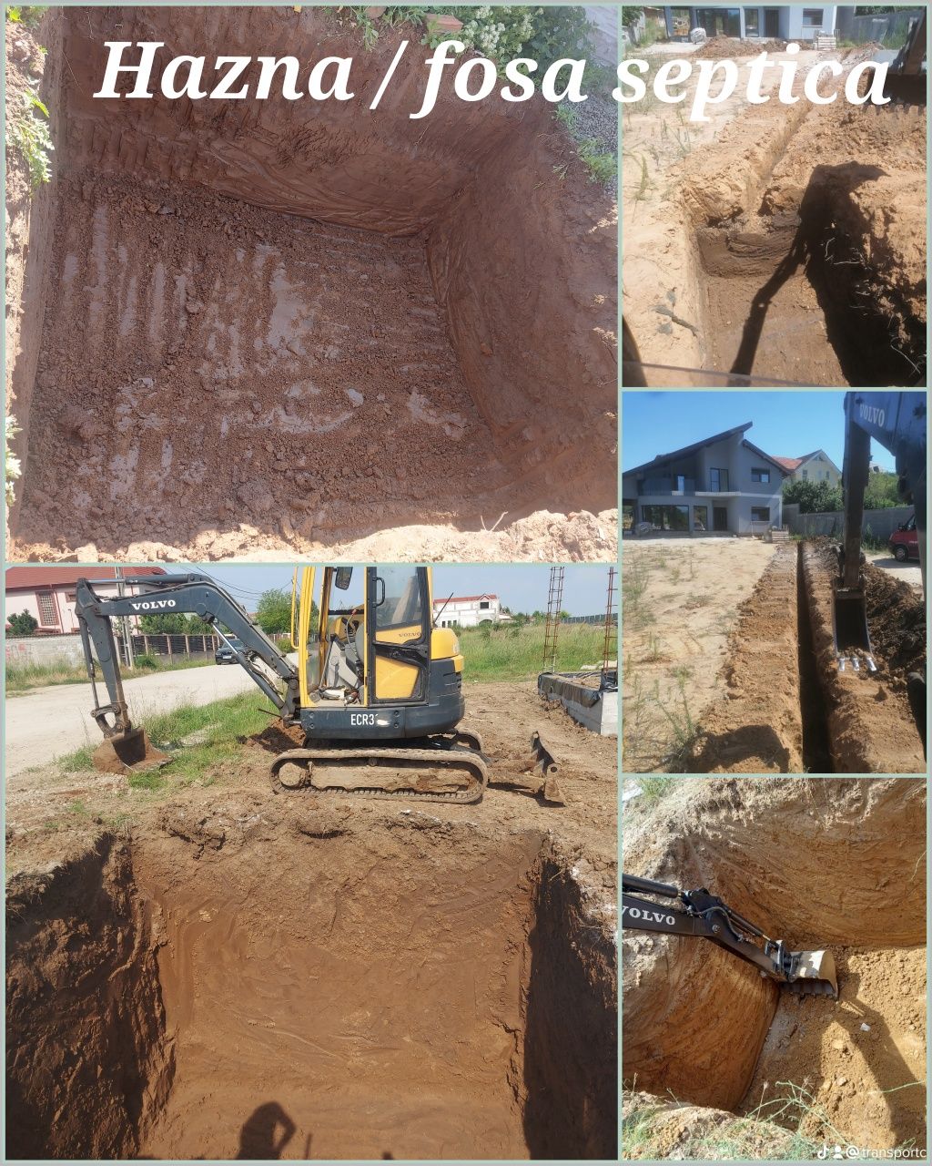 Închiriez miniexcavator mini buldo excavator miniescavator escavator