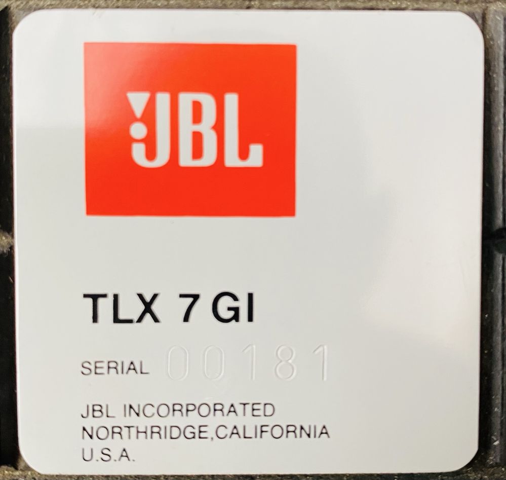 JBL tlx-7  Gl.   ‘