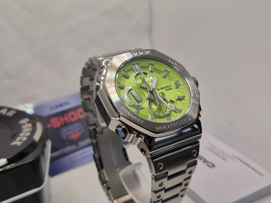 Ceas Barbatesc Casio g shock GMC B2100 Silver Green ,Nou,Garantie 2ani