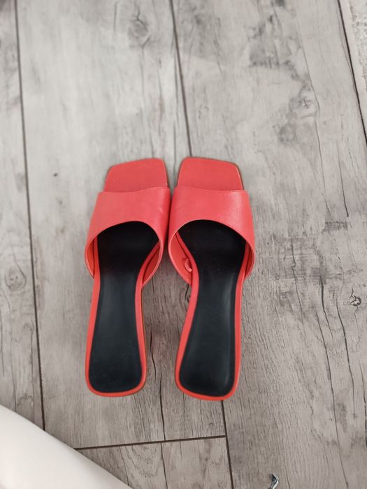 Шлепки Mango оранжевый