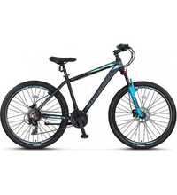 Bicicleta MTB Umit Mirage 2D, 21 viteze, culoare negru/turcoaz, roata