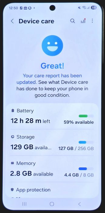 Vand Samsung Galaxy A55 5G impecabil, Navy Blue, cu garantie