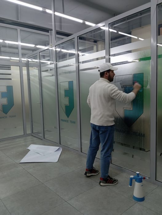 матовая пленки оракал туманка тонировка офис ва здания ойналарига