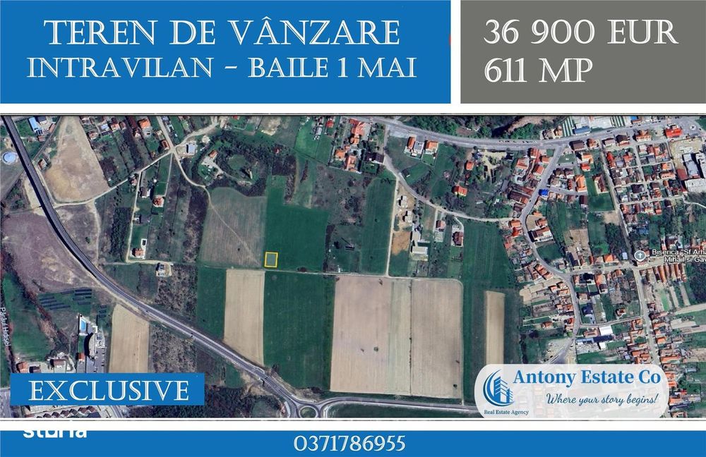 Teren intravilan de vanzare - Baile 1 Mai, Sanmartin