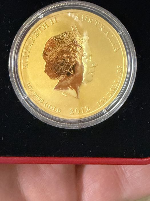 Златна монета 2012 Australia Lunar Dragon