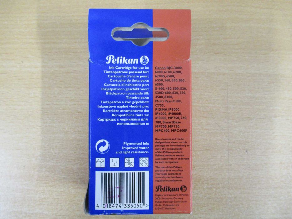 Cartuș negru sigilat Pelikan C11 27ml pt Canon BjC 6000, Pixma iP 4000
