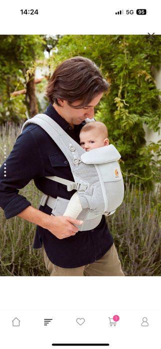 Ergobaby Adapt SoftFlex Pearl Grey Ергономична раница за бебе