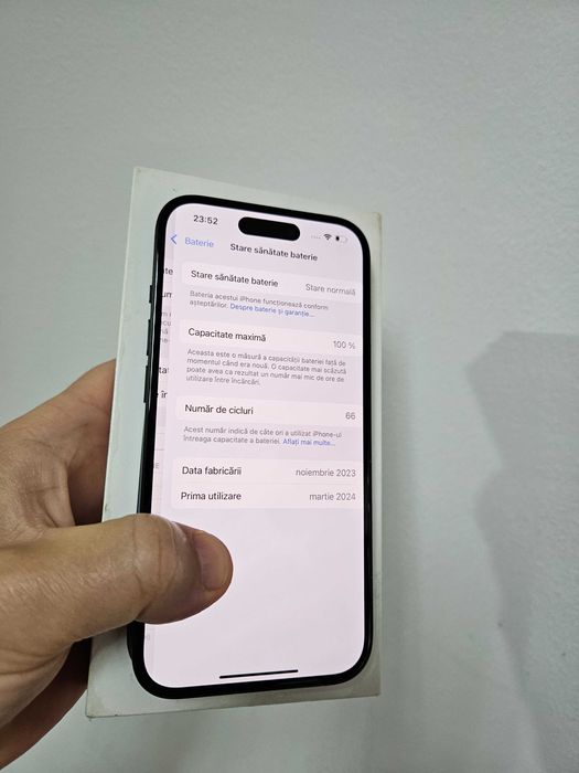 iPhone 15, 128 gb, neverlock, impecabil, la cutie.