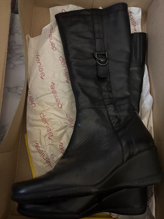 Cizme piele naturala dama 36 37 noi Anna Cori Denis