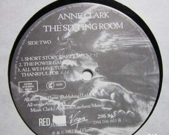 rar Anne Clark-Unstill Life, Changing Places, '80 Germany