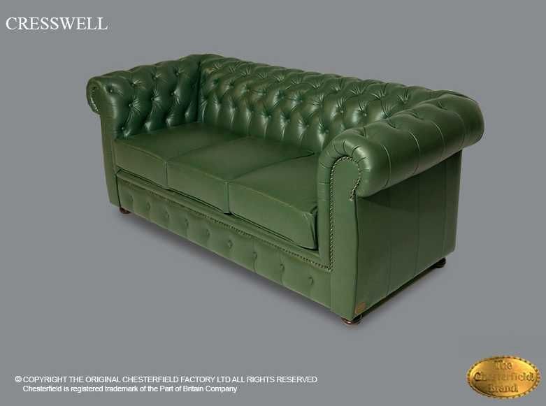 Canapea din piele naturală, 3 locuri, Chesterfield Brand,IN STOC