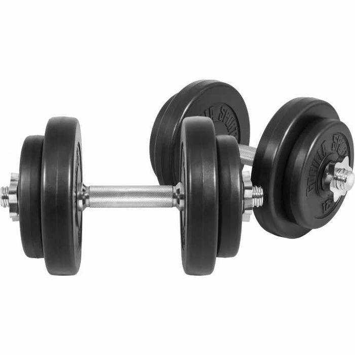 Set gantere reglabile 20/30 kg cu discuri din ciment