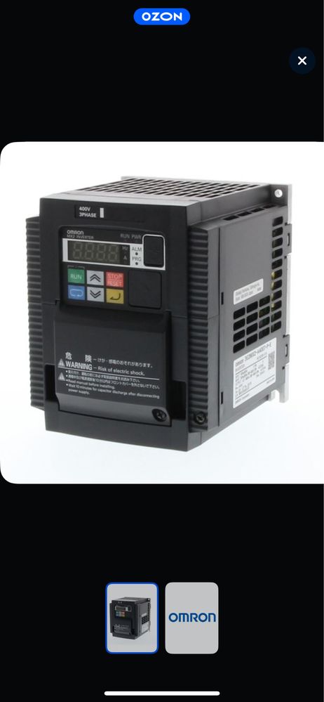 Инвертор Omron MX2 3G3MX2-A4007-ZV1, 0.75/1.5 кВт