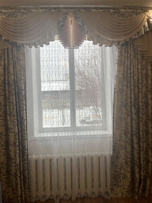 шторы с ламбрикеном 2 комплекта